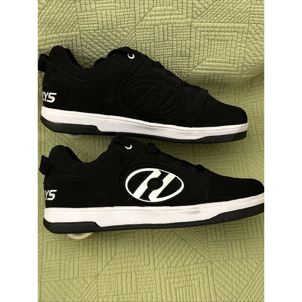 Heelys Voyager HE100713 Black White Wheeled Shoes Men's Size 10 New